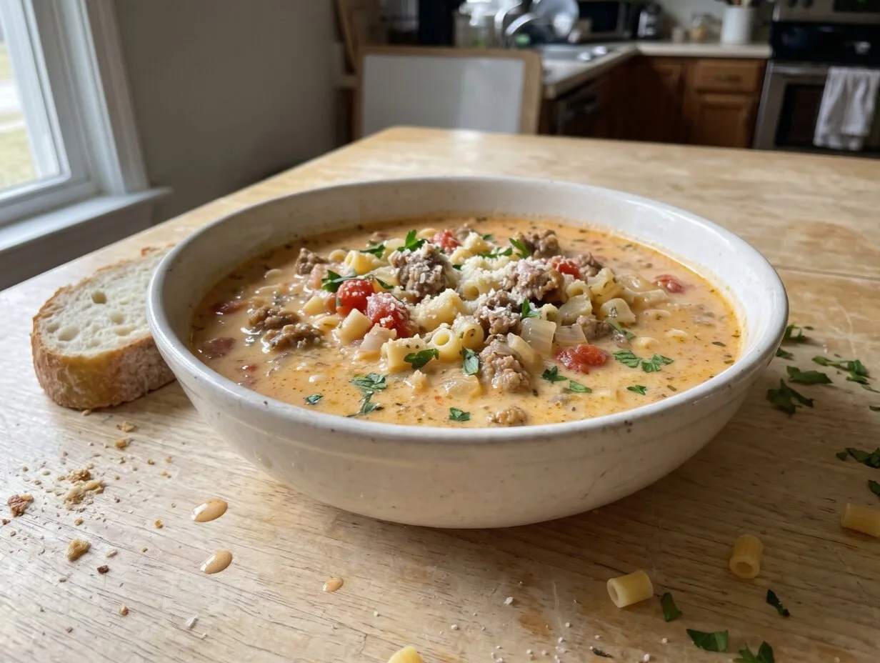 Creamy Parmesan Italian Sausage Soup