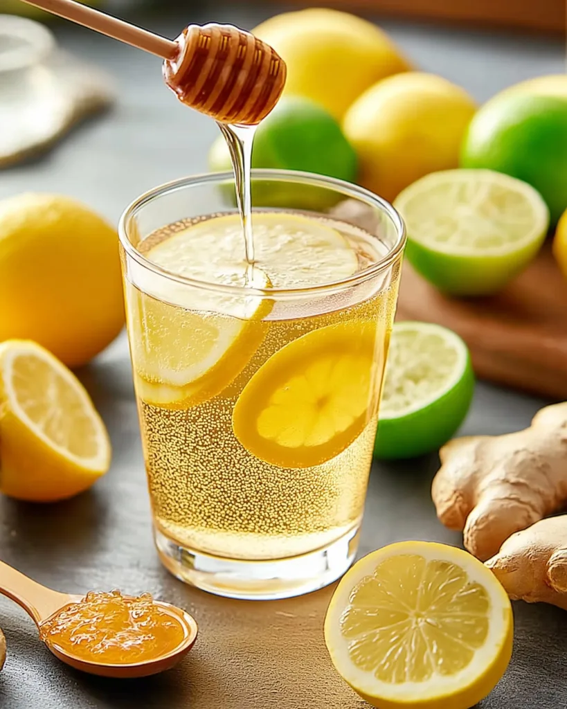 step-by-step natural mounjaro recipe with lemon, honey, and ginger