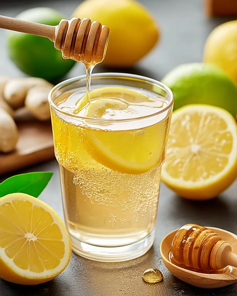 natural ozempic recipe made with lemon, ginger, and honey