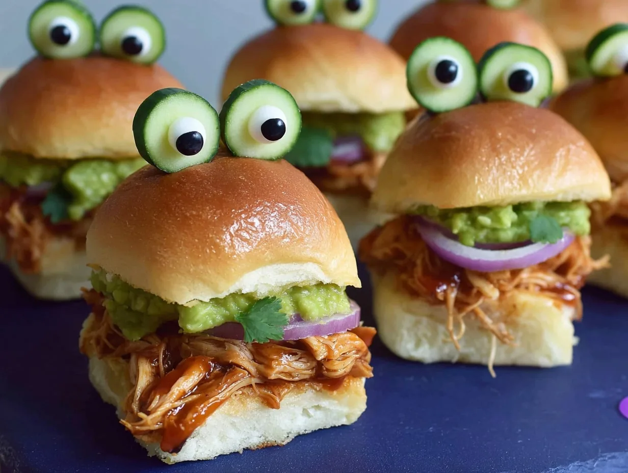 Halloween Monster Chicken Sliders