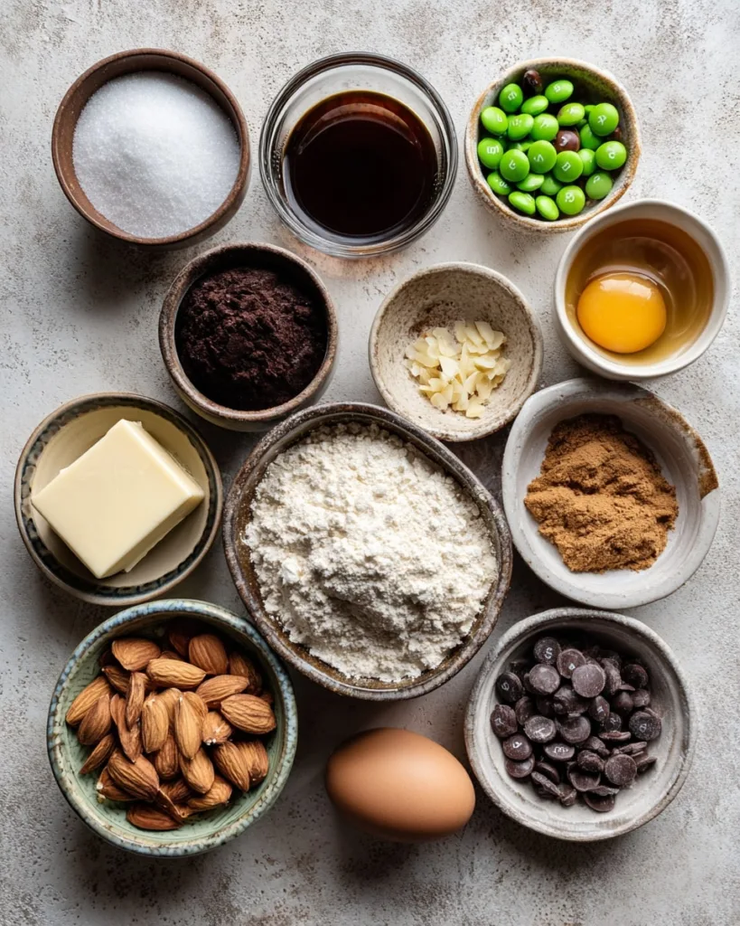 Ingredients for making Hocus Pocus Binx cookies laid out in bowls