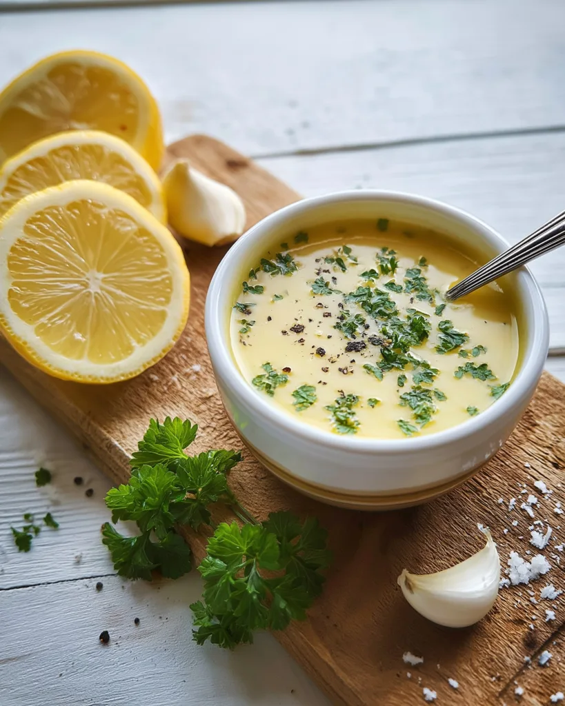 How to make homemade lemon butter sauce step by step with garlic and lemon