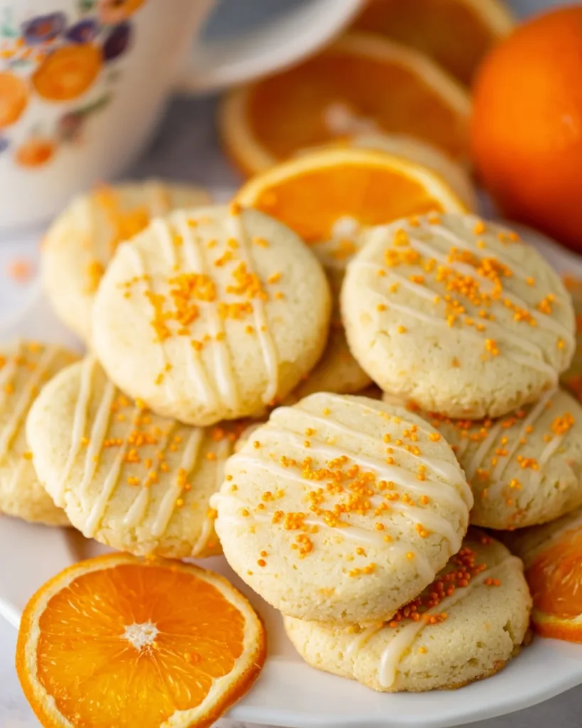 How to make orange shortbread cookies step by step