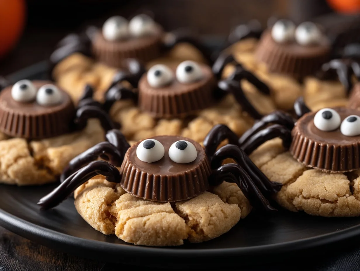 Peanut Butter Spider Cookies