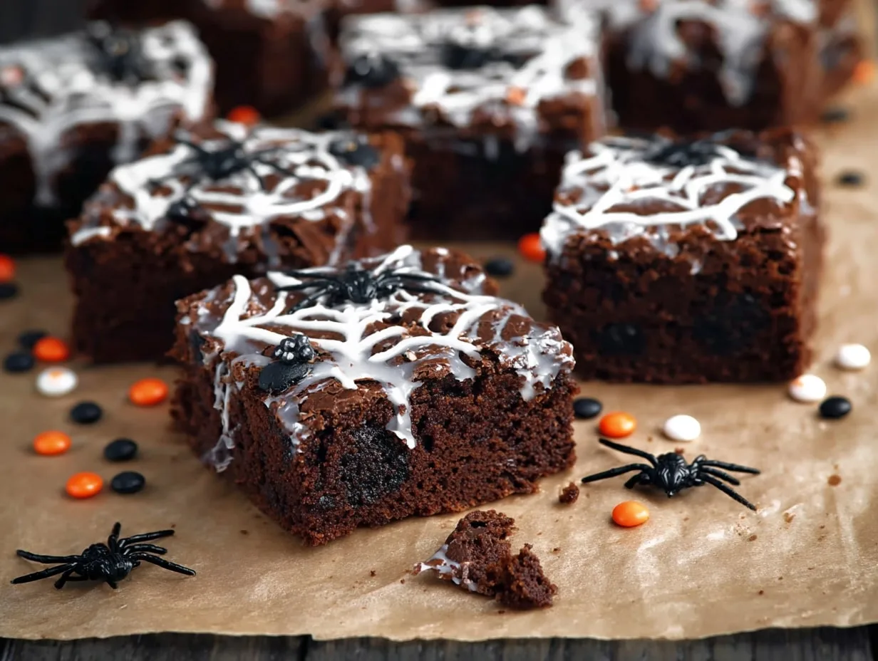 Spiderweb Brownies