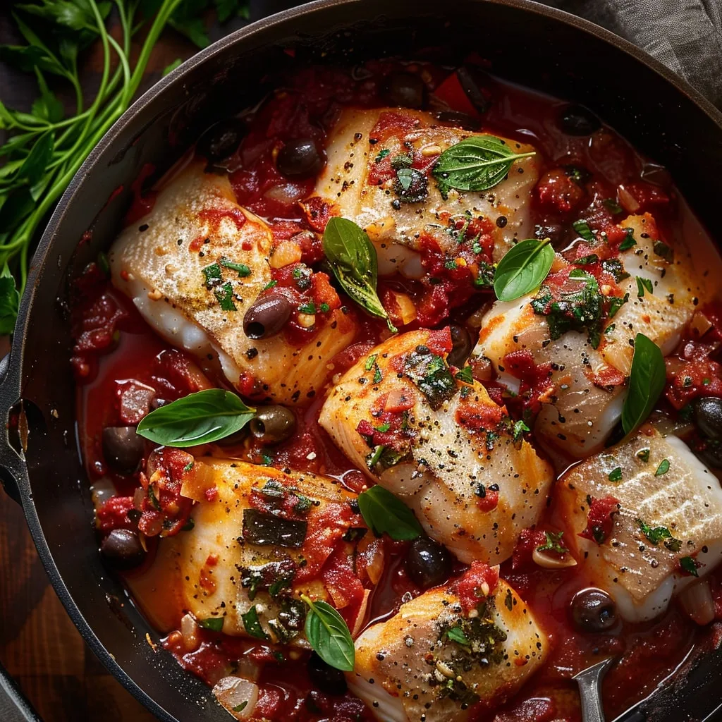 Baked Cod Puttanesca Recipe 1