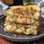 Cheesy Garlic Bread Shrimp Grilled Cheese