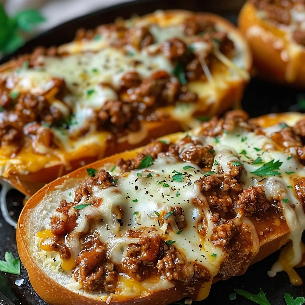 Cheesy Garlic Bread Sloppy Joes 2