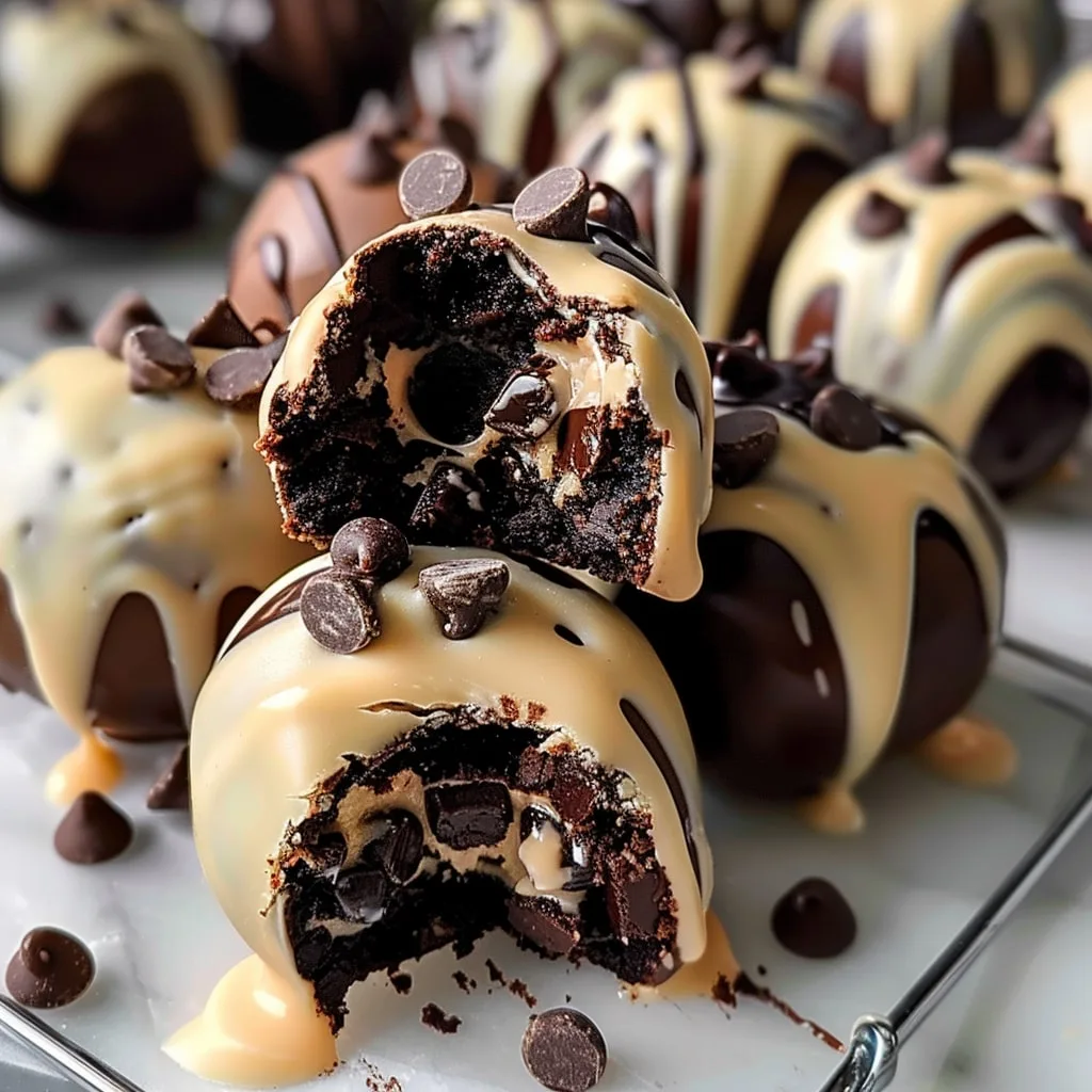 Chocolate Chip Cookie Dough Brownie Bombs 1