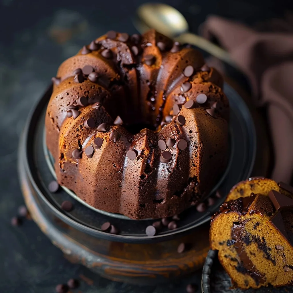 Chocolate Chip Pumpkin Bundt Cake