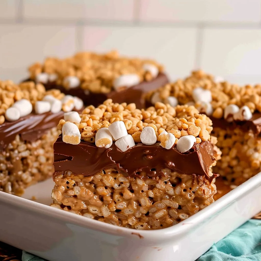 Chocolate Peanut Butter Rice Krispie Treats Recipe