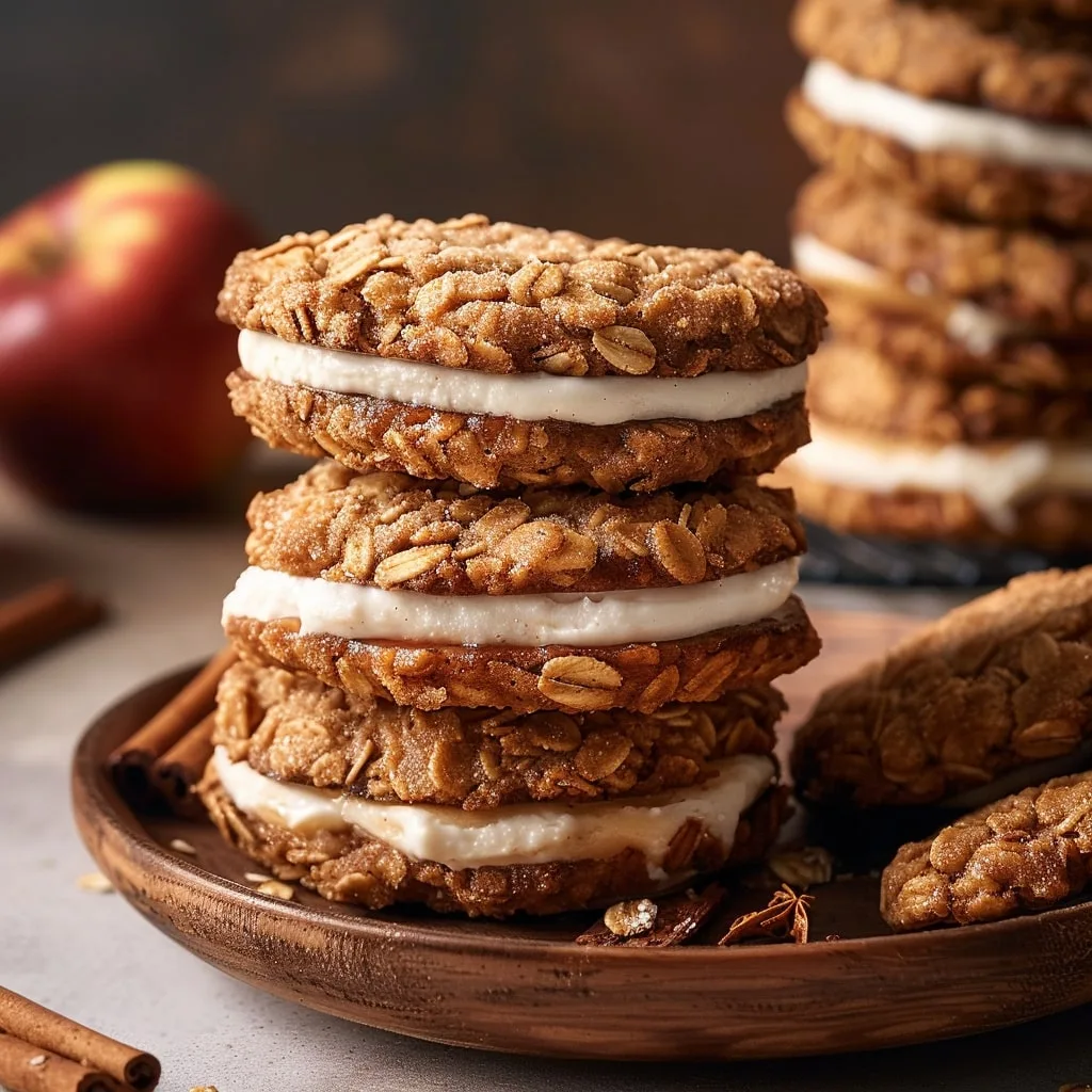 Cinnamon Apple Oatmeal Cream Pies Recipe