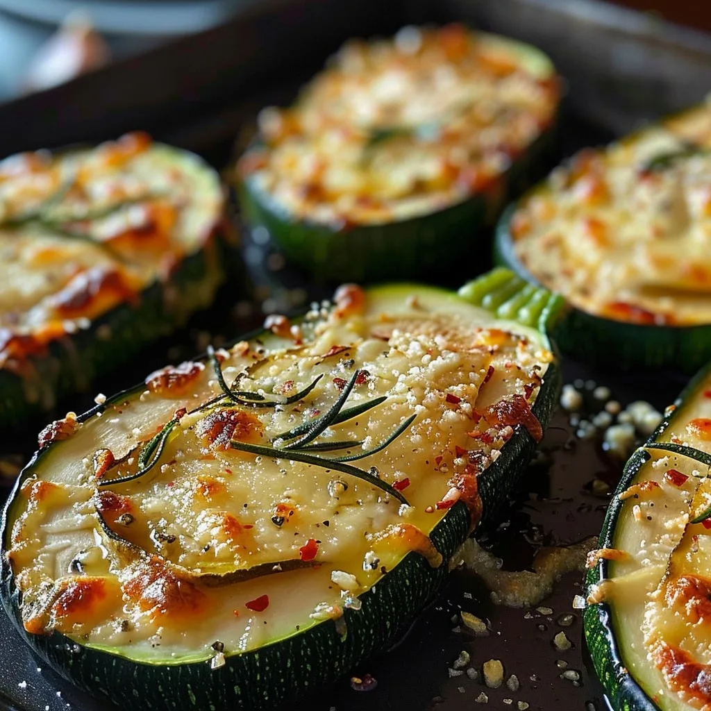 Gourmet Garlic Zucchini Steaks with Cheese 3