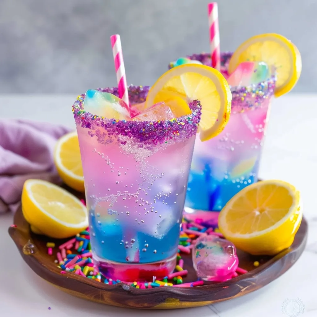 Homemade Unicorn Lemonade