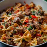 Italian Sausage with Bow Tie Pasta 1
