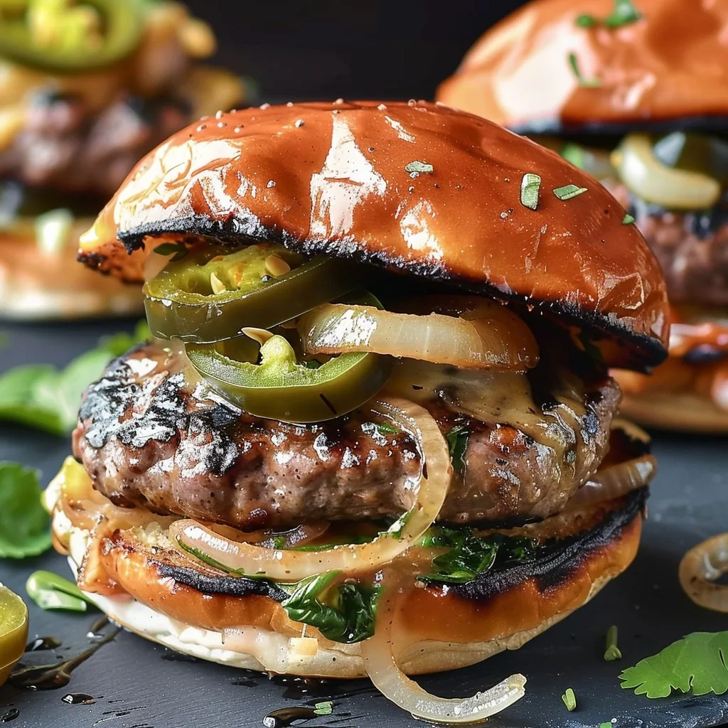 Jalapeño Onion Smash Burgers