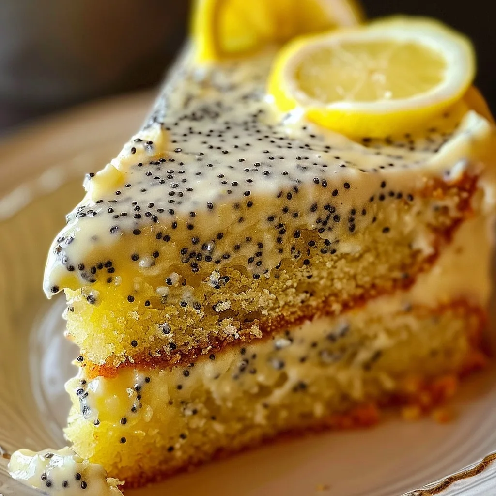 Lemon Poppy Seed Pudding Cake