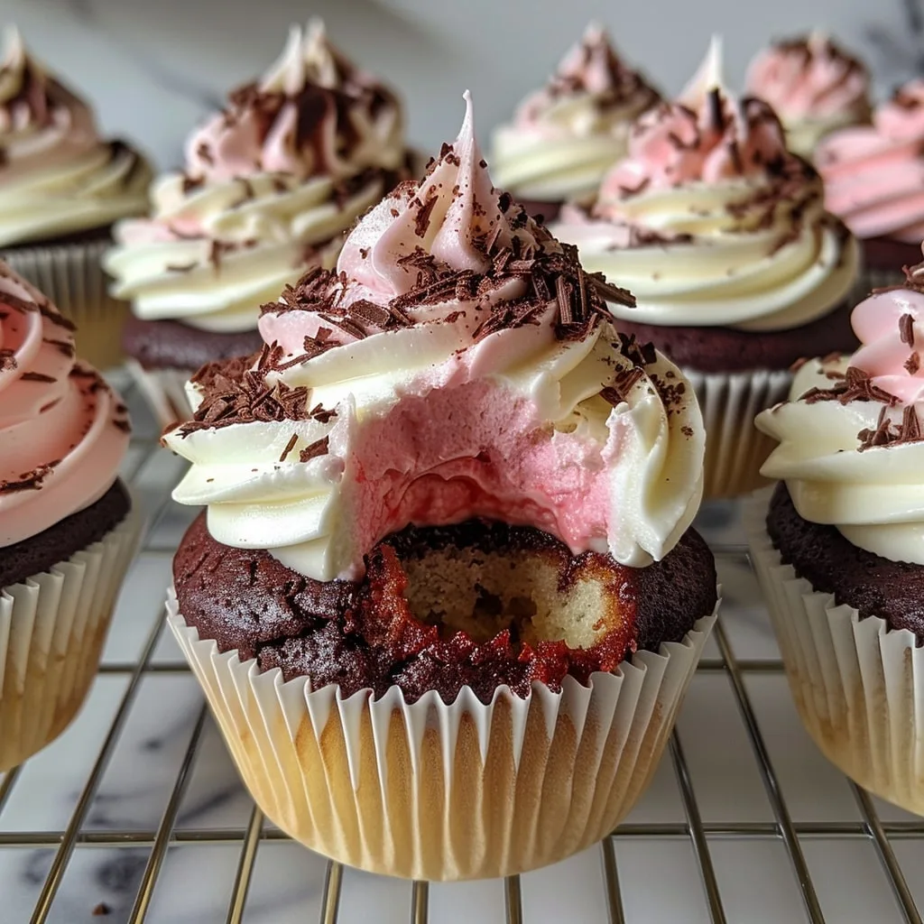 Neapolitan Cupcakes 2