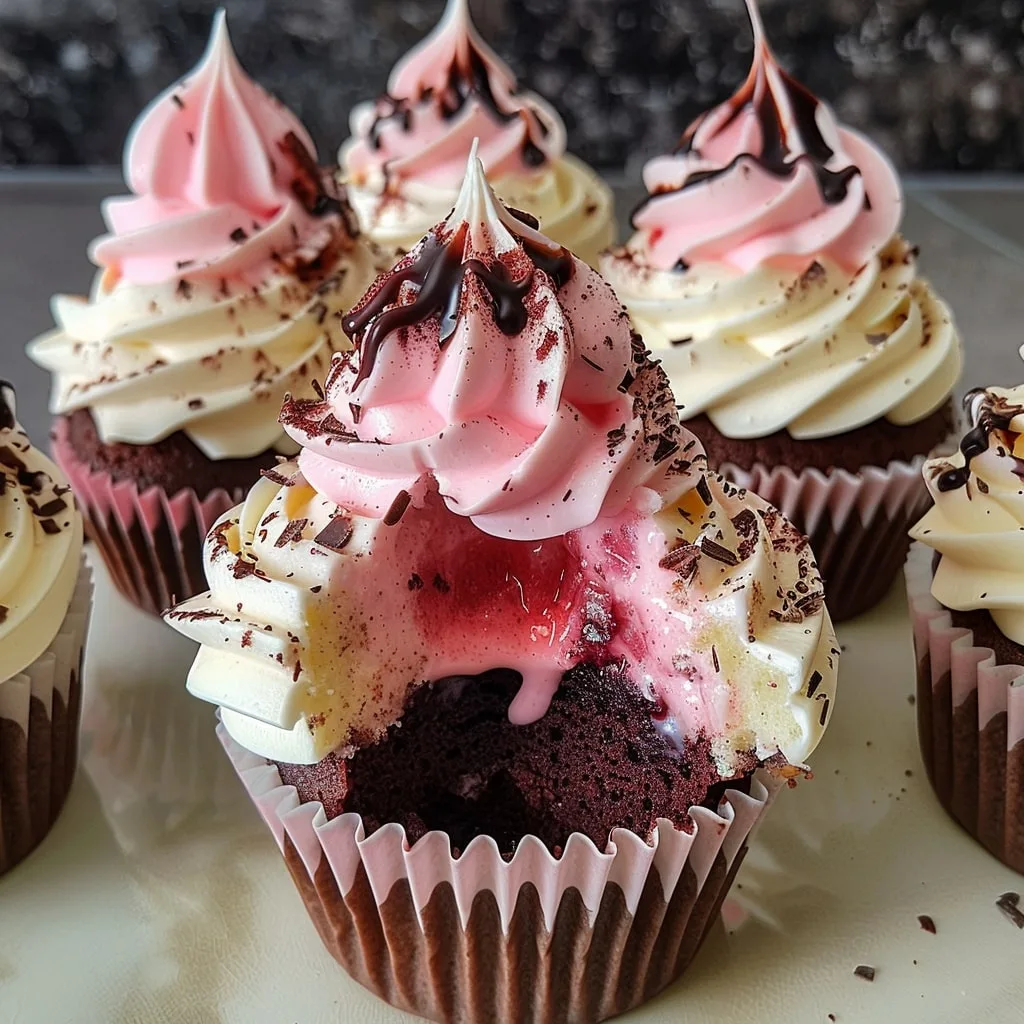 Neapolitan Cupcakes
