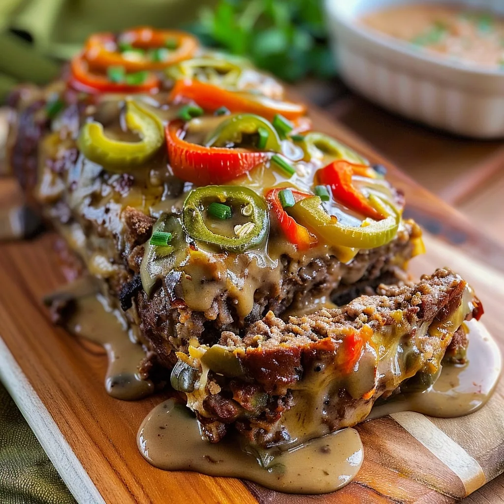 Philly Cheesesteak Meatloaf 2