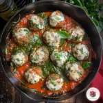 Spinach Garlic Meatballs Stuffed