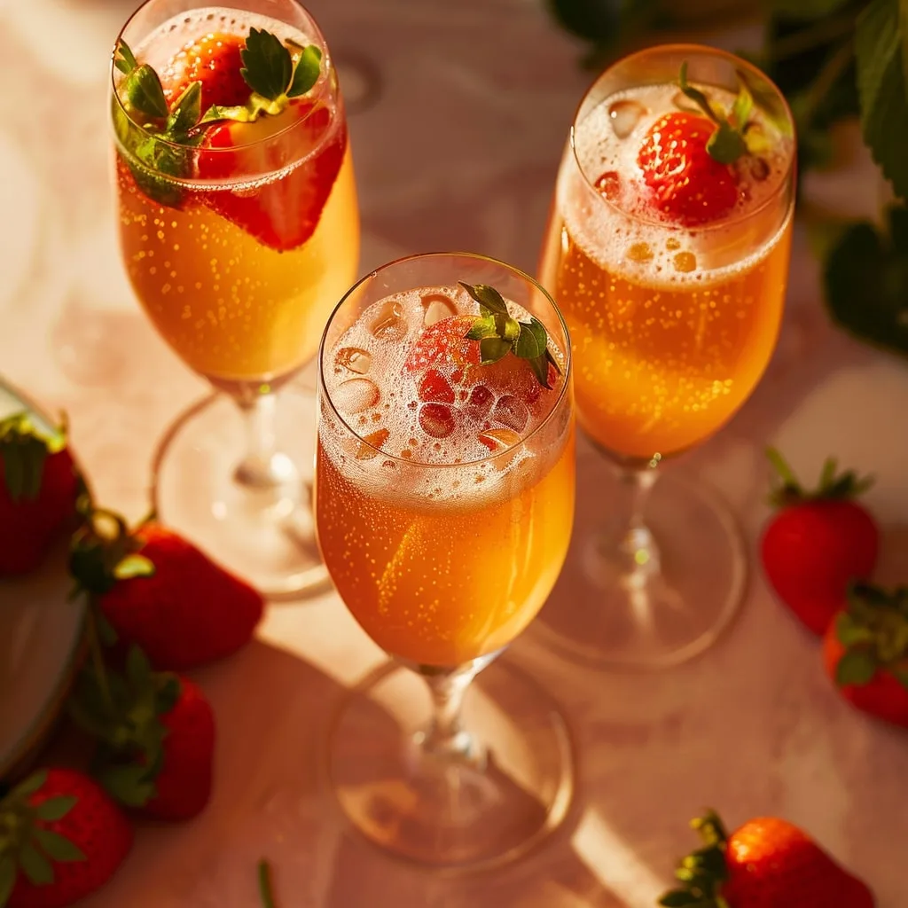 Sunrise Strawberry Mimosa Recipe