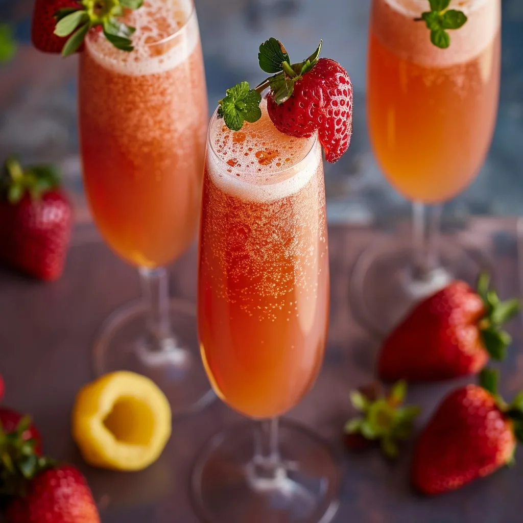Sunrise Strawberry Mimosa