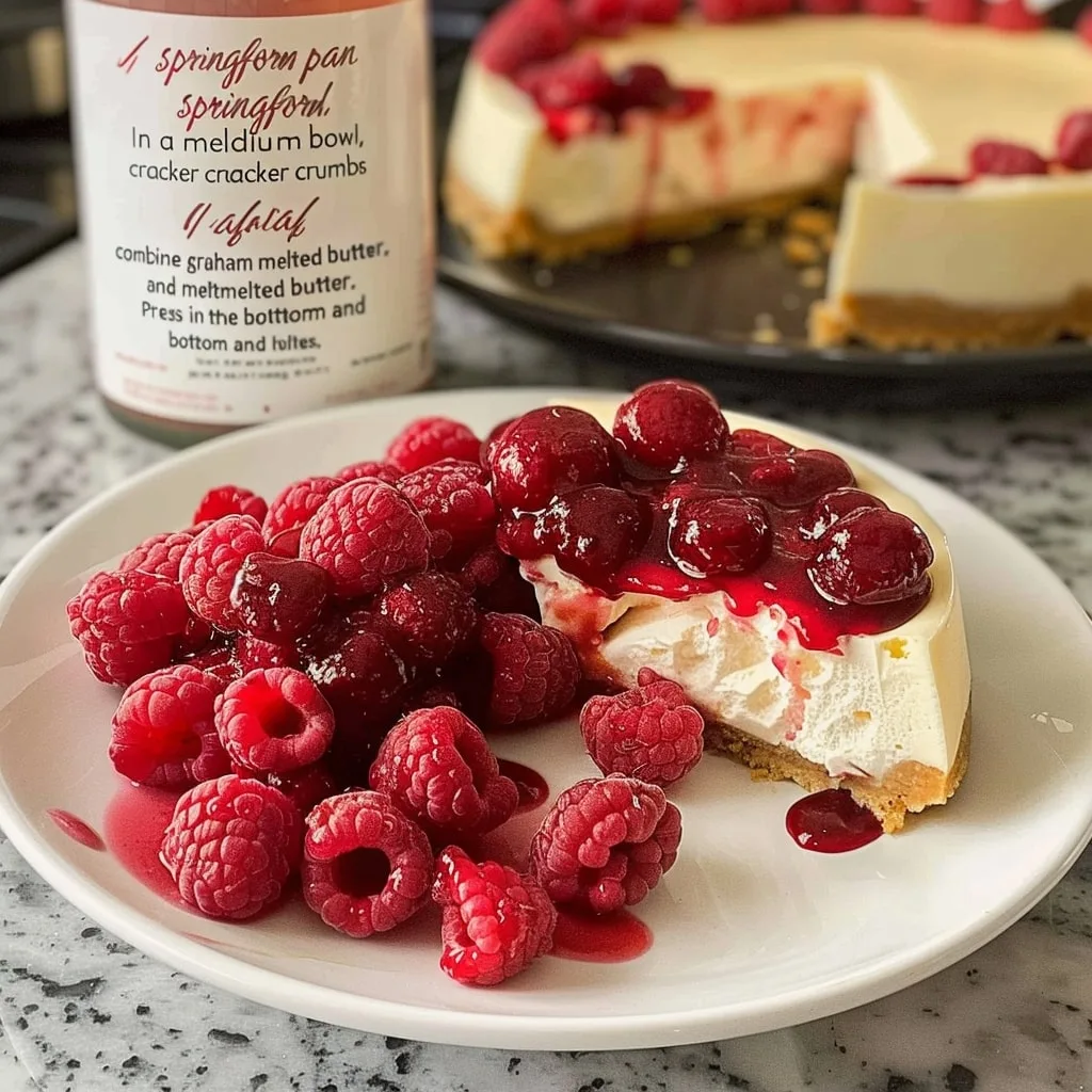 No-Bake White Chocolate Raspberry Cheesecake Recipe