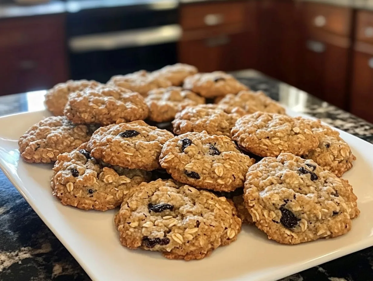 Chewy Oatmeal Raisin Cookies