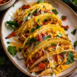 Cheesy Baked Chicken Tacos
