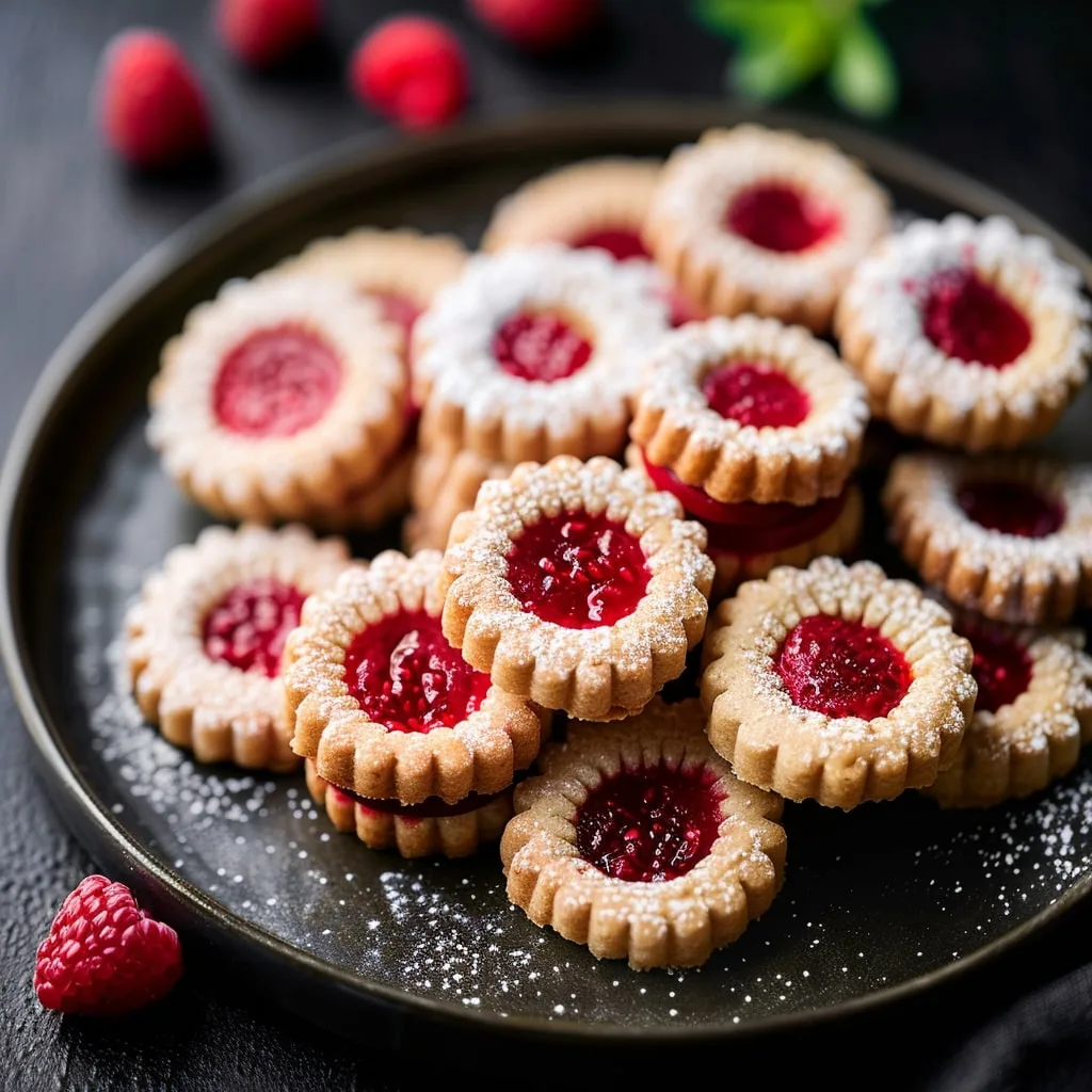 Raspberry Linzer Cookies Recipe