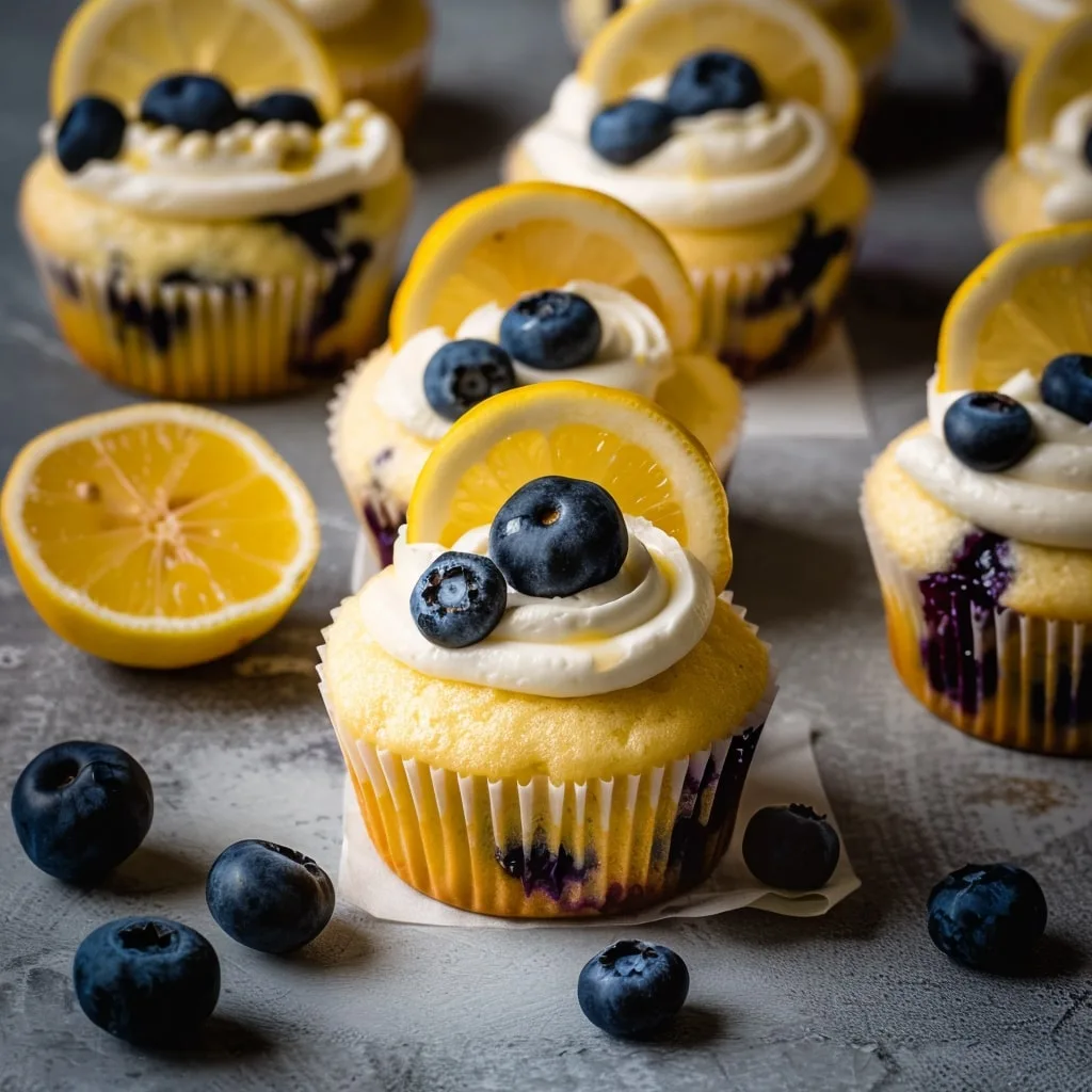 Lemon Blueberry Cupcakes with Lemon Buttercream Recipe