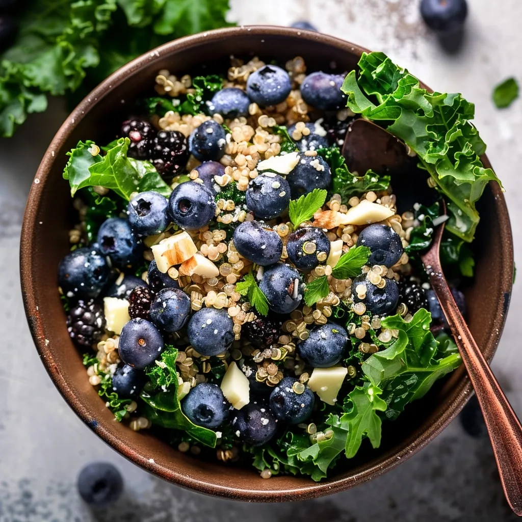 Blueberry Quinoa Kale Salad Recipe