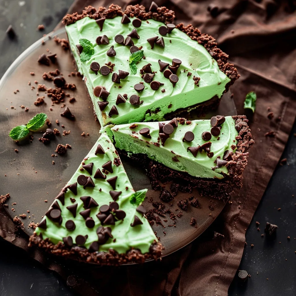 No Bake Mint Chocolate Chip Pie Recipe