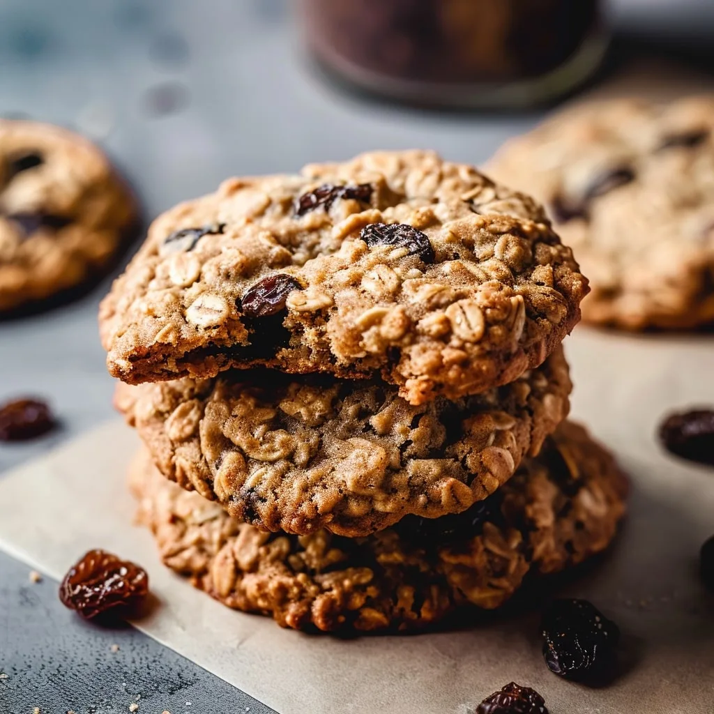 Chewy Oatmeal Raisin Cookies