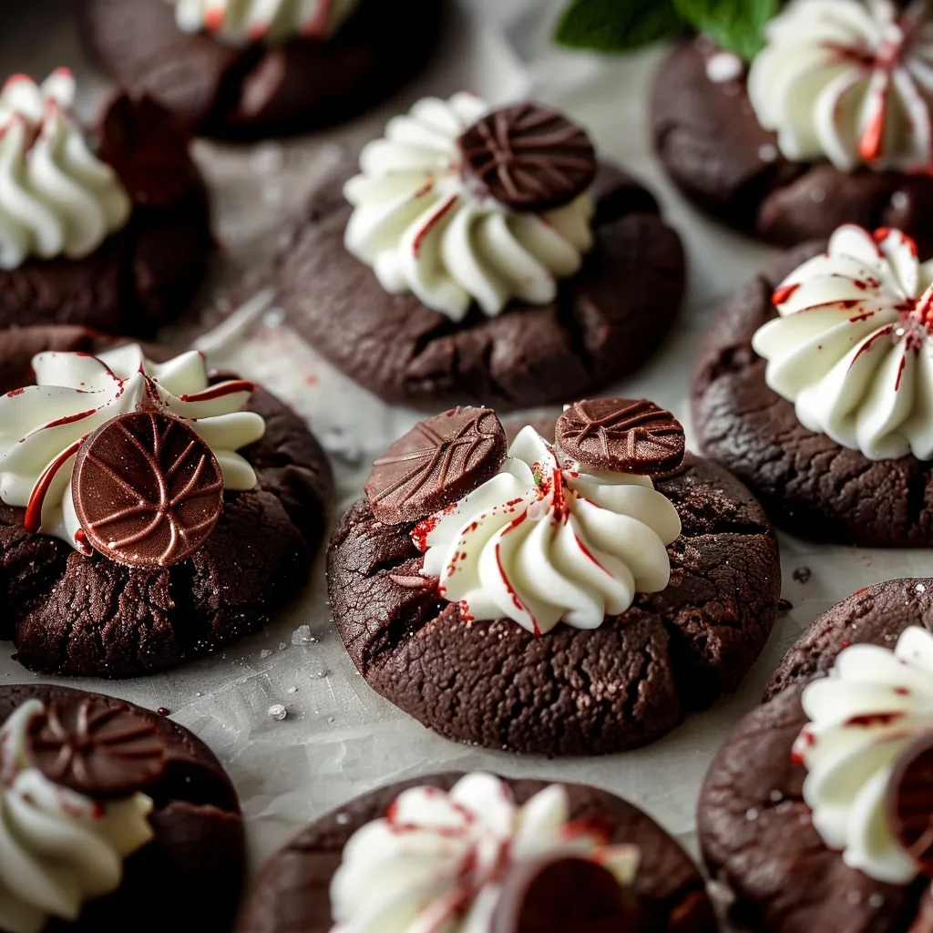 Chocolate Peppermint Blossoms Recipe