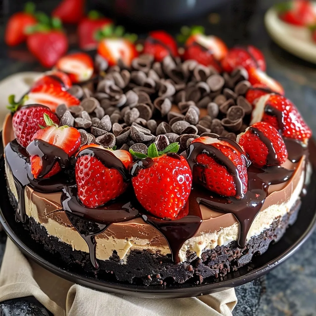 Chocolate Strawberry Cheesecake