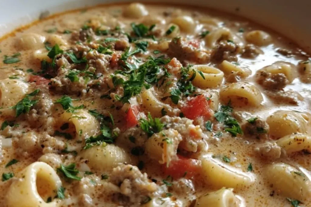 Creamy Parmesan Italian Sausage Soup Full Recipe