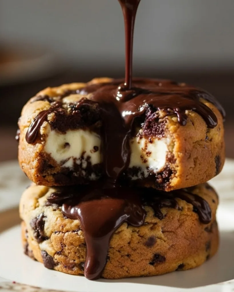 Cheesecake Stuffed Chocolate Chip Cookies 2