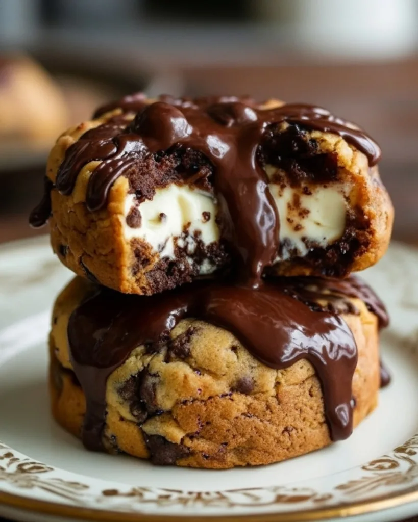 Cheesecake Stuffed Chocolate Chip Cookies 3