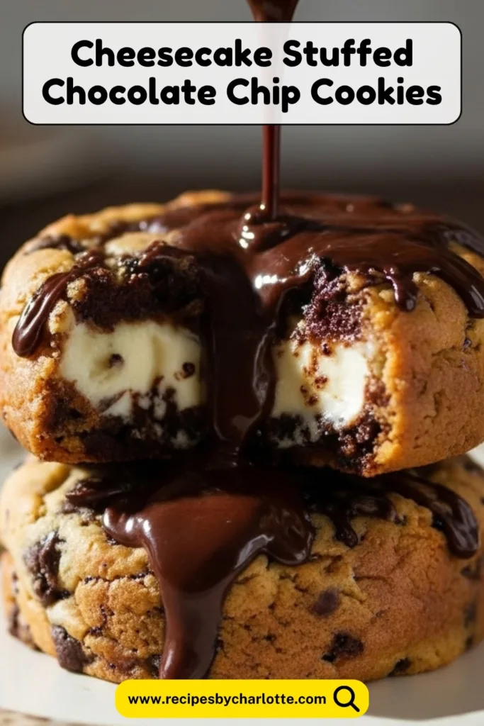 Cheesecake Stuffed Chocolate Chip Cookies 4