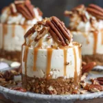 No-Bake Mini Caramel Pecan Cheesecakes