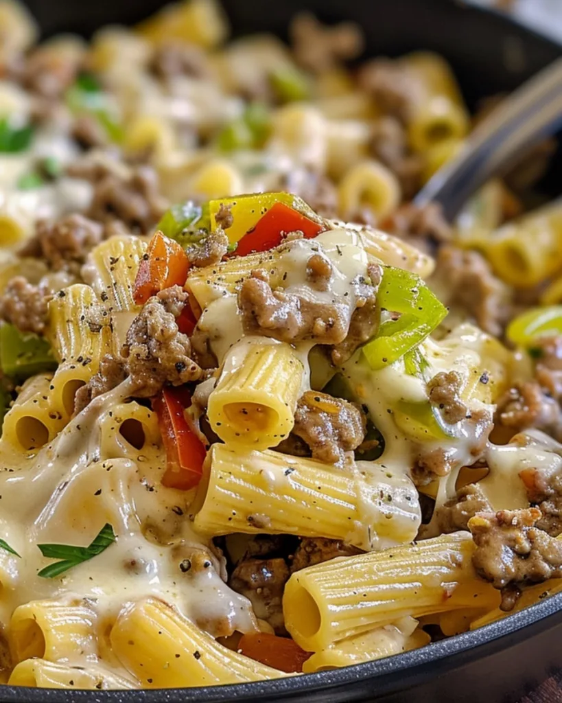 Philly Cheesesteak Pasta 2
