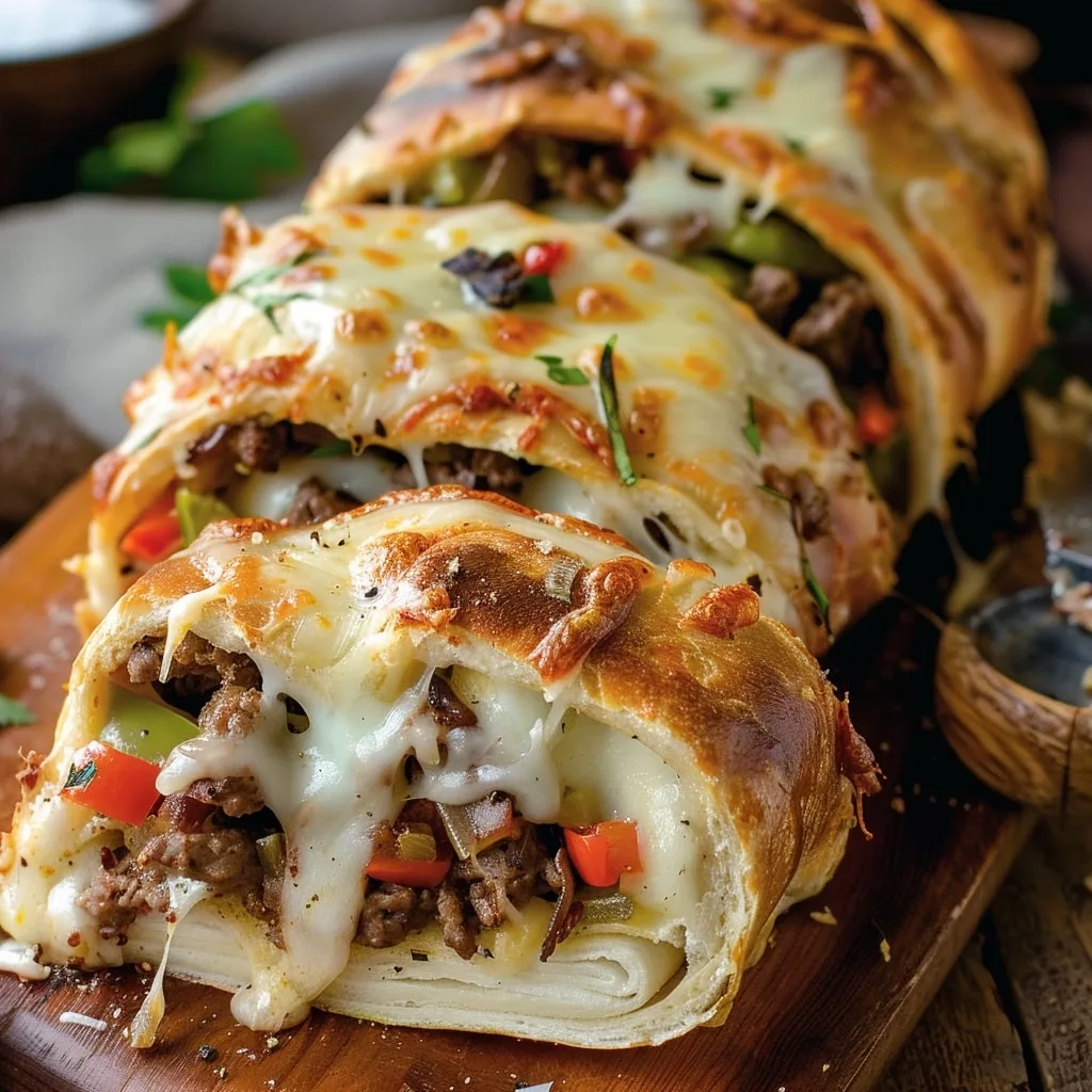 Philly Cheesesteak Stromboli 2
