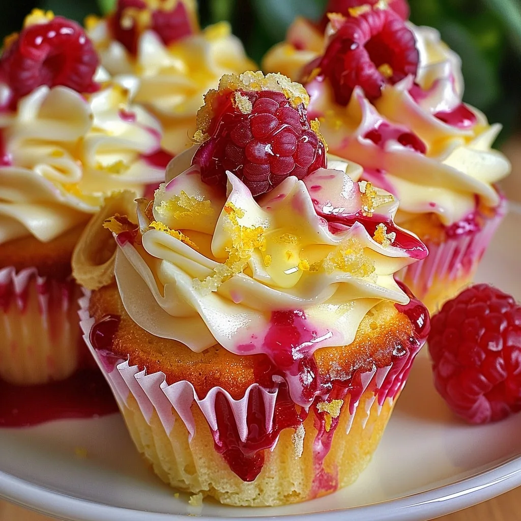 Raspberry Lemon Heaven Cupcakes 1