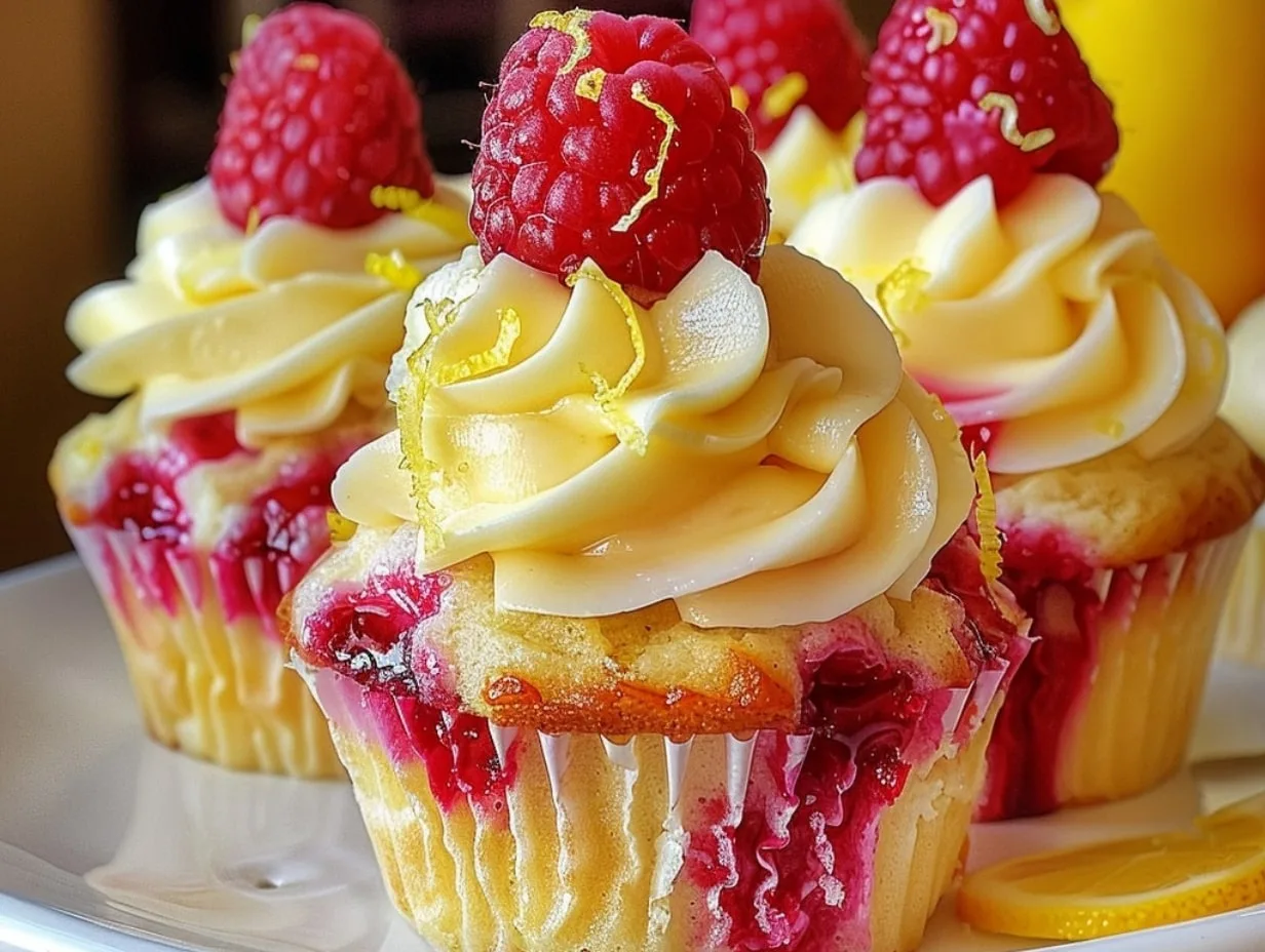 Raspberry Lemon Heaven Cupcakes