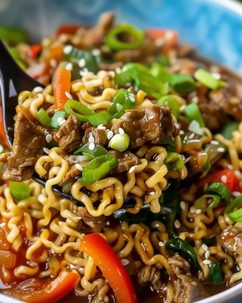 Slow Cooker Beef Ramen Noodles 1