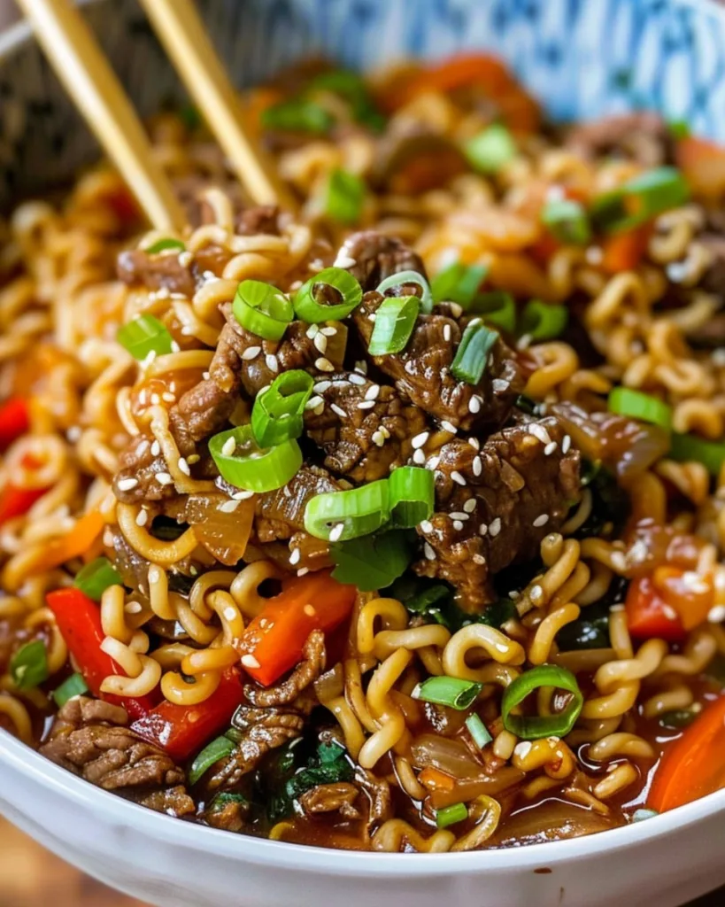 Slow Cooker Beef Ramen Noodles 4