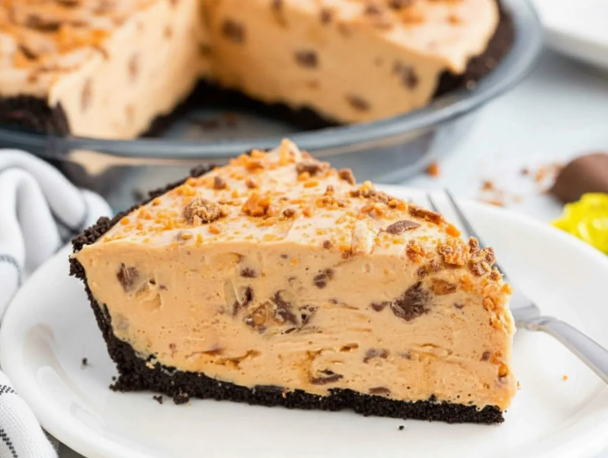 No-Bake Butterfinger Pie