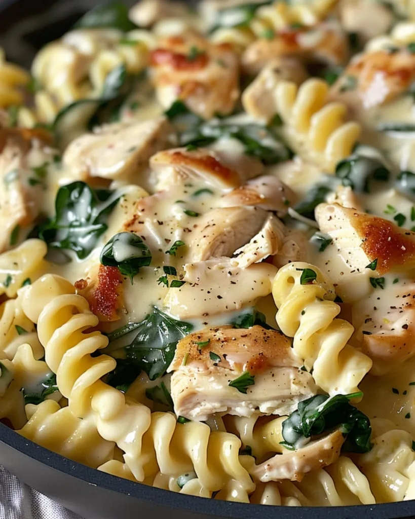 Chicken Spinach Alfredo 4